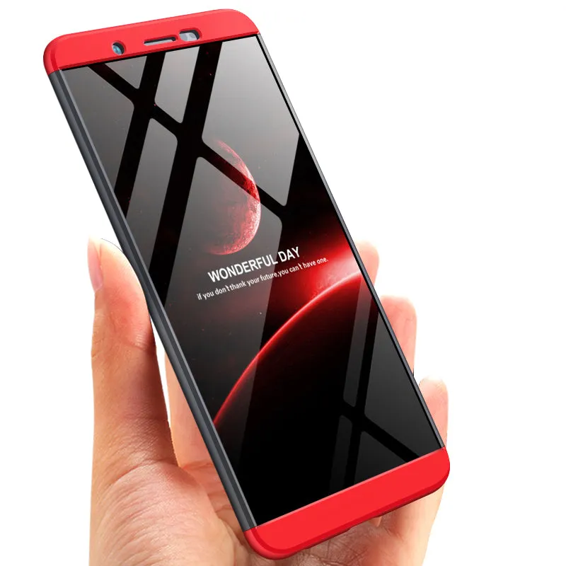 For VIVO Y71 Slim 3 in 1 Hybrid Hard Case Full Body 360 Degree Protection Back Cover red