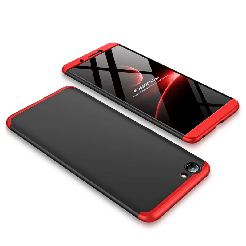 For VIVO Y71 Slim 3 in 1 Hybrid Hard Case Full Body 360 Degree Protection Back Cover red