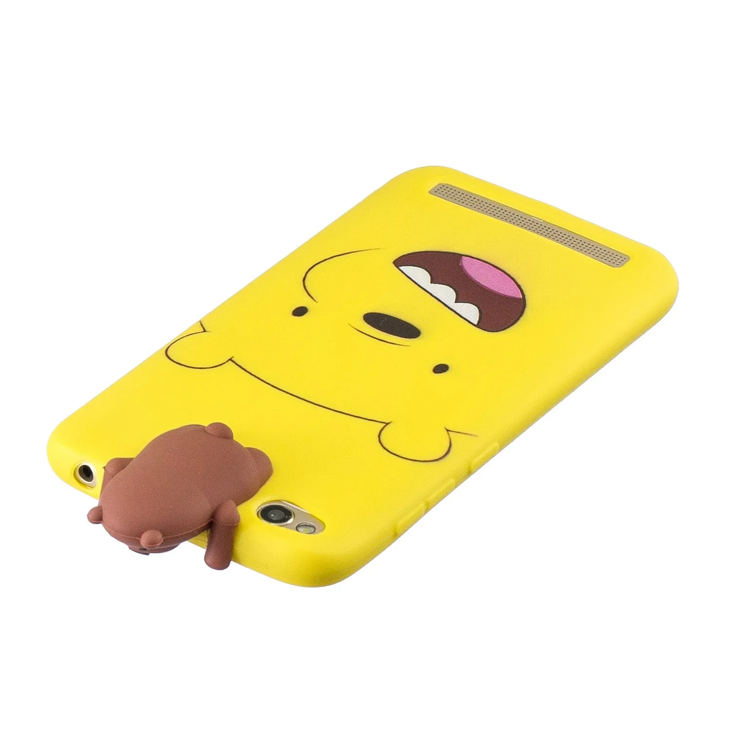 For XIAOMI Redmi 5A 3D Cute Coloured Painted Animal TPU Anti-scratch Non-slip Protective Cover Back Case Light blue