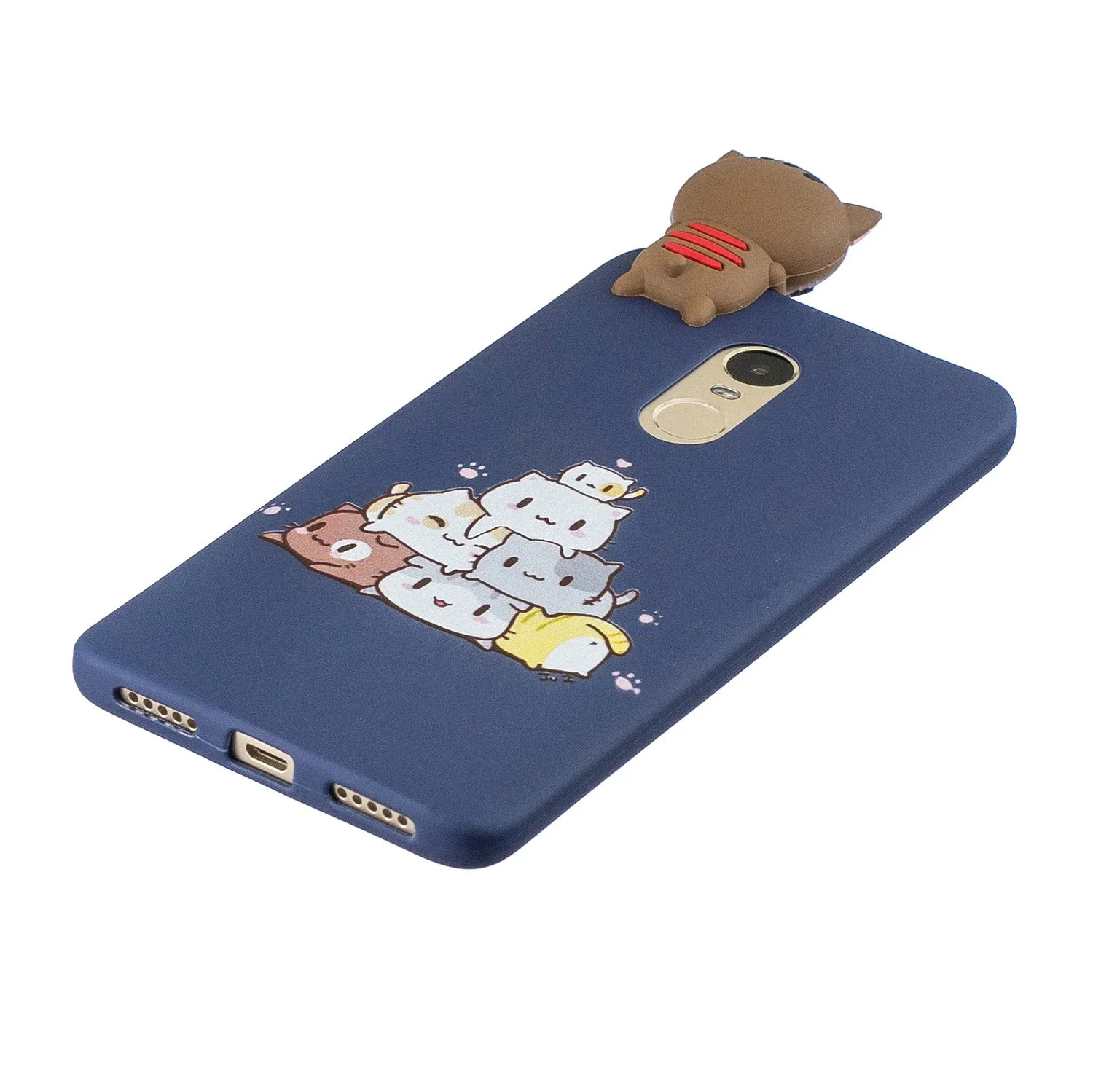 For XIAOMI Redmi NOTE 4X/NOTE 4 3D Cute Coloured Painted Animal TPU Anti-scratch Non-slip Protective Cover Back Case white
