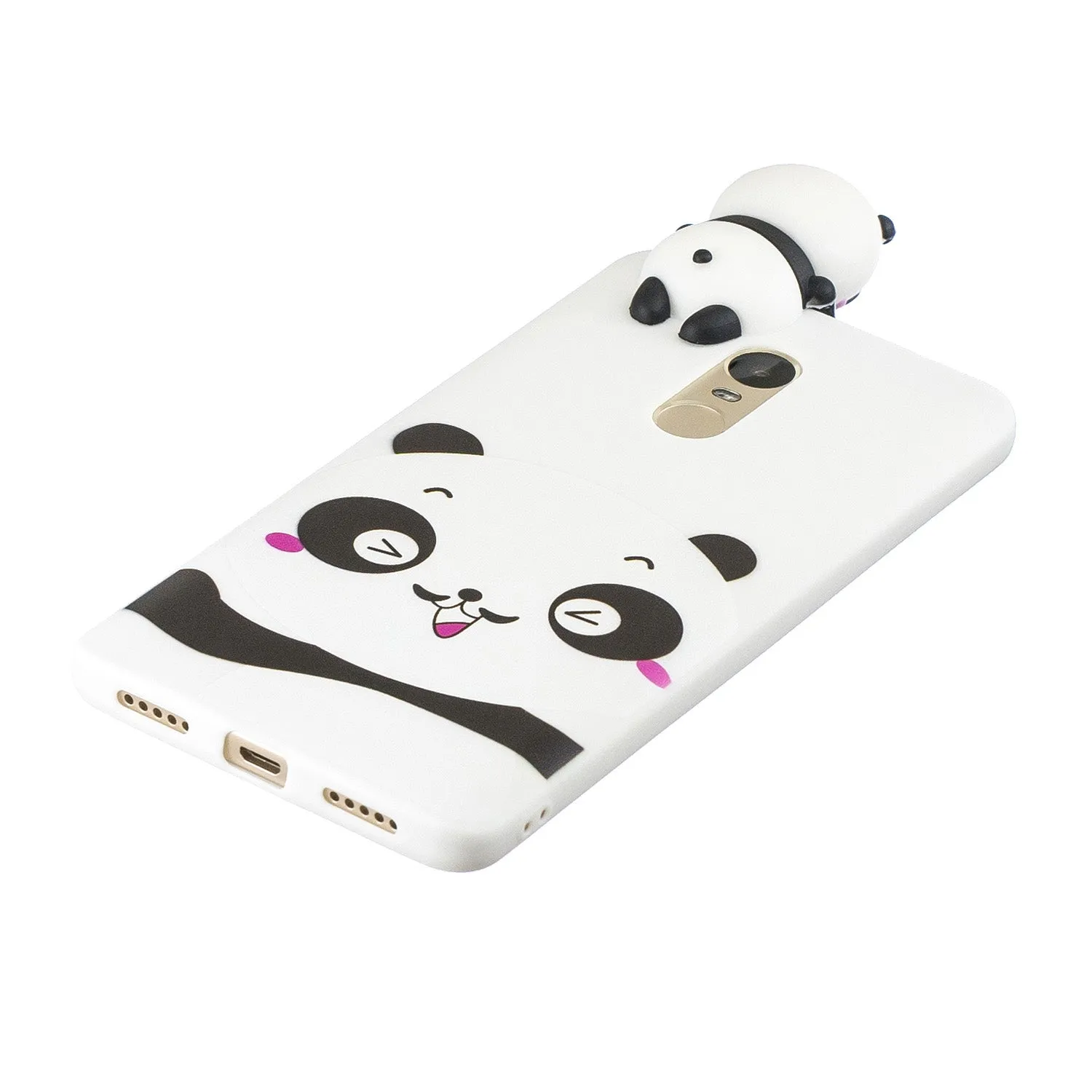For XIAOMI Redmi NOTE 4X/NOTE 4 3D Cute Coloured Painted Animal TPU Anti-scratch Non-slip Protective Cover Back Case white