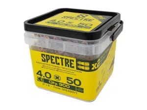 ForgeFix Spectre PZ Compatible Wood Screw CSK ZYP 4.0 x 50mm Tub 900