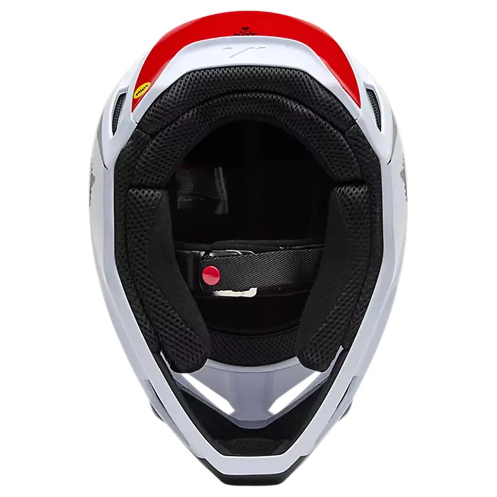 Fox - 2025 V1 Flow White/Red Helmet
