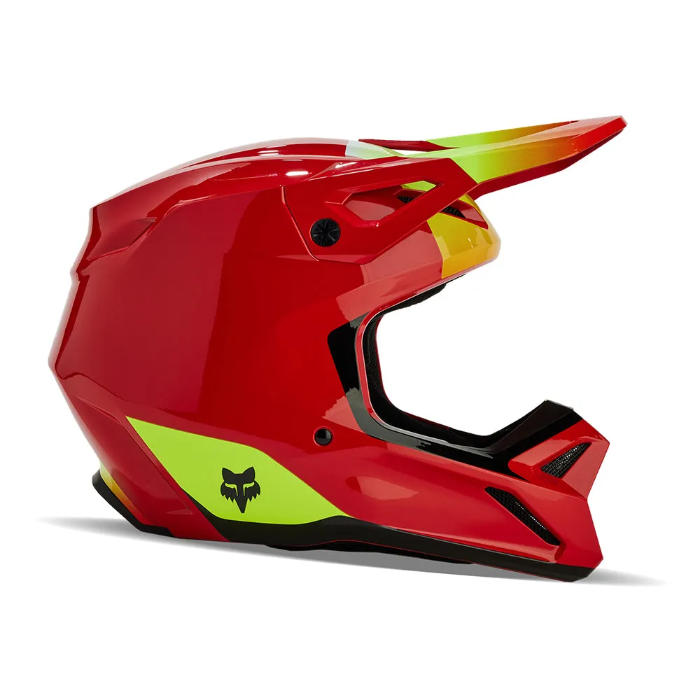 FOX YOUTH V1 BALLAST HELMET [FLO RED]