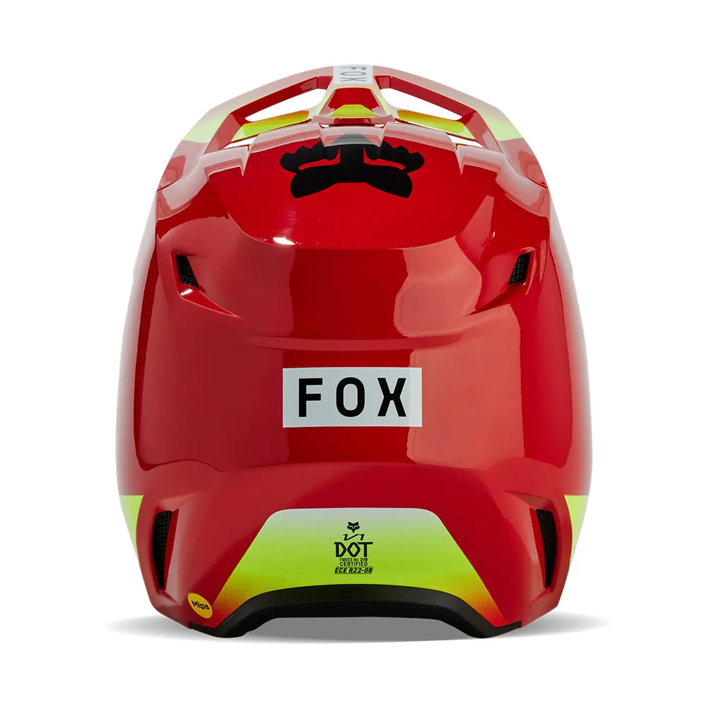 FOX YOUTH V1 BALLAST HELMET [FLO RED]