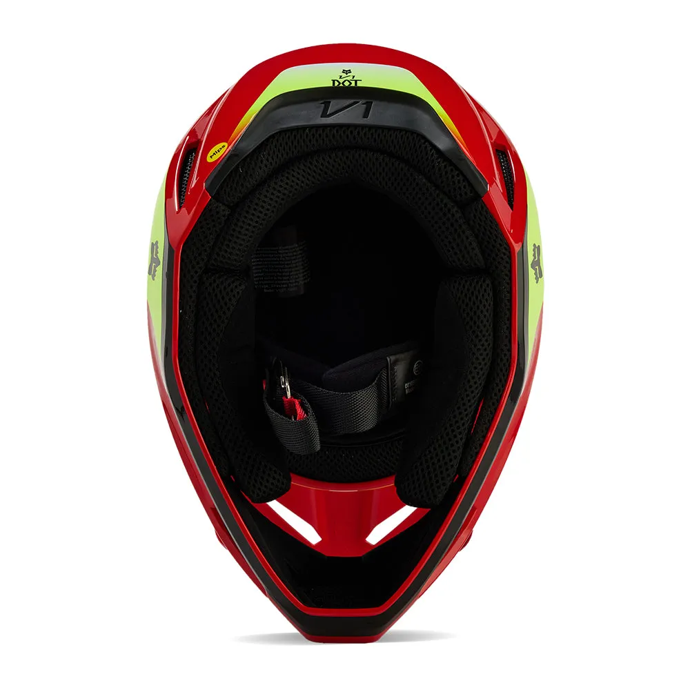 FOX YOUTH V1 BALLAST HELMET [FLO RED]