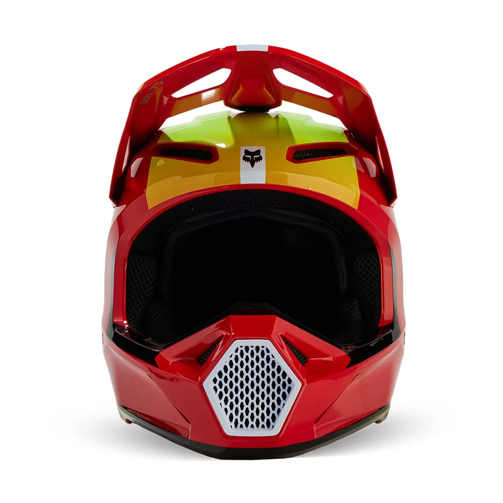 FOX YOUTH V1 BALLAST HELMET [FLO RED]