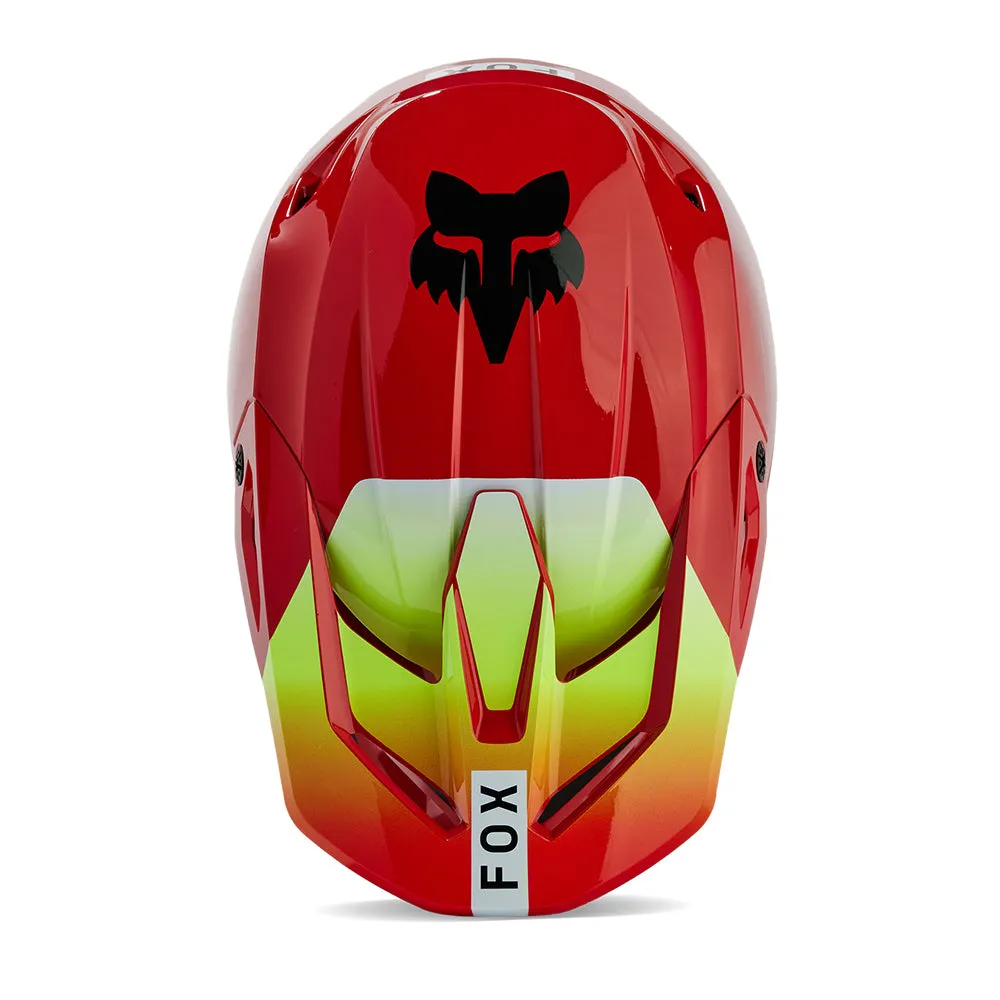 FOX YOUTH V1 BALLAST HELMET [FLO RED]