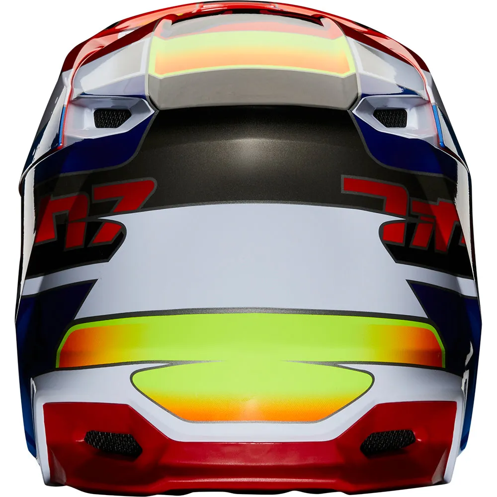 FOX YOUTH V1 YORR HELMET ECE [BLUE/RED]