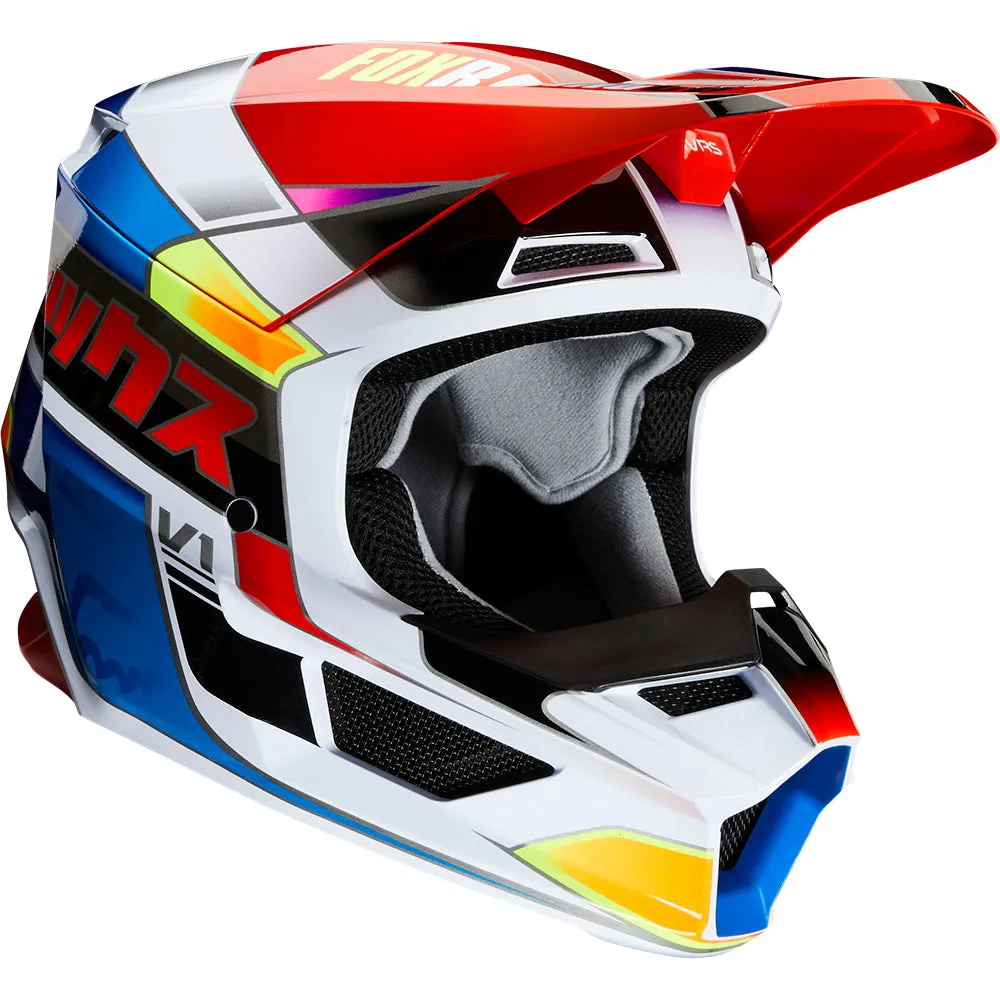 FOX YOUTH V1 YORR HELMET ECE [BLUE/RED]