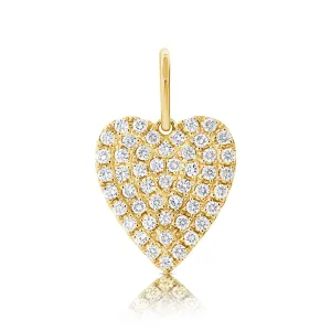 Full Cut Diamond Heart Charm