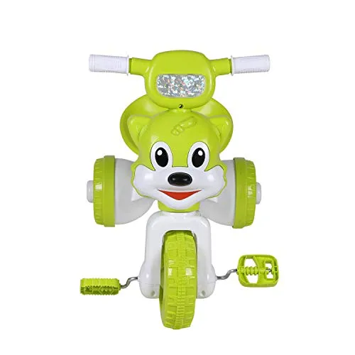 Fun Ride Charlie Cat Foldable Tricycles with Music and Lights for Boys and Girls of 2-4 Years (Green, Weight Upto 18 Kg)
