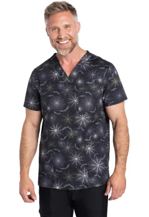 Genuine CK691 Unisex V-Neck Print Top Night Webs