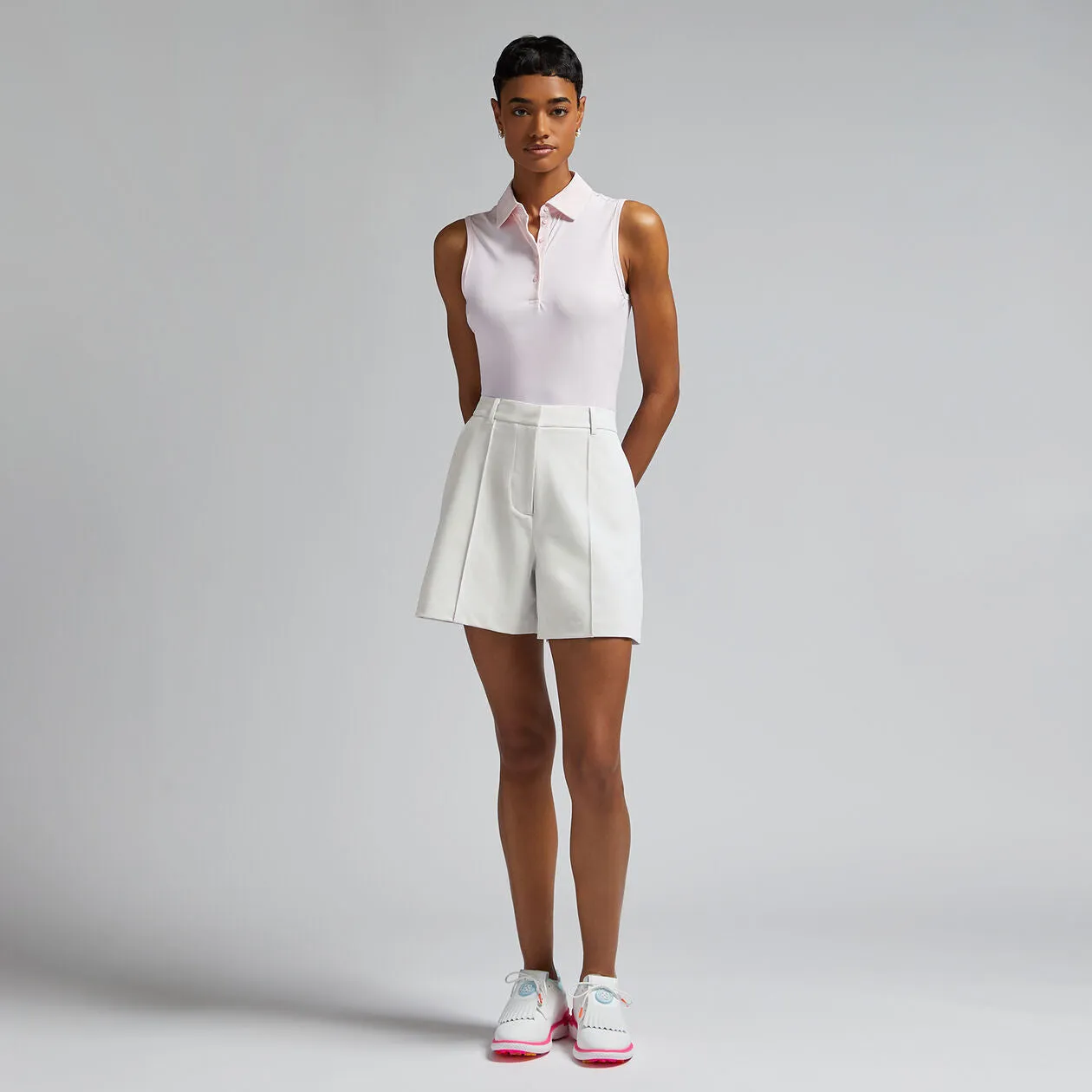 G/Fore Silky Tech Nylon Womens Sleeveless Golf Polo