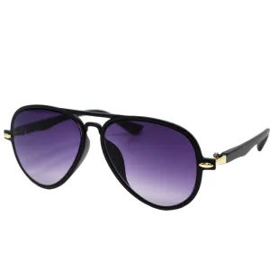 Girls Black Aviator Sunglasses