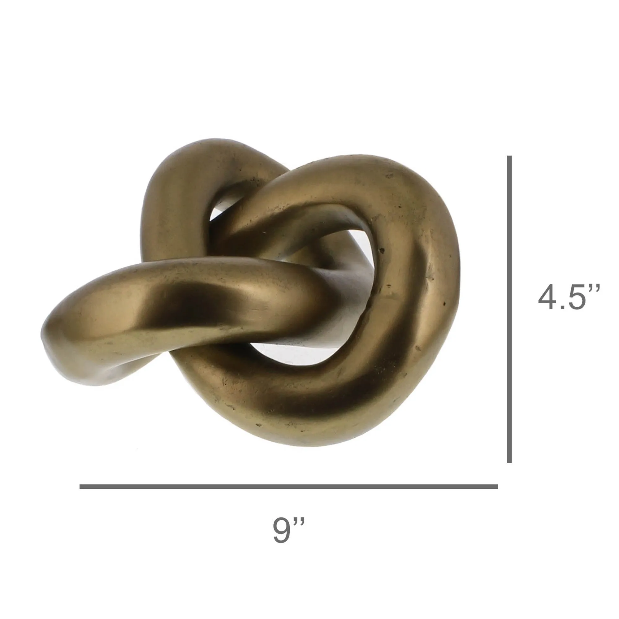 Gold Metal Knot Sculpture