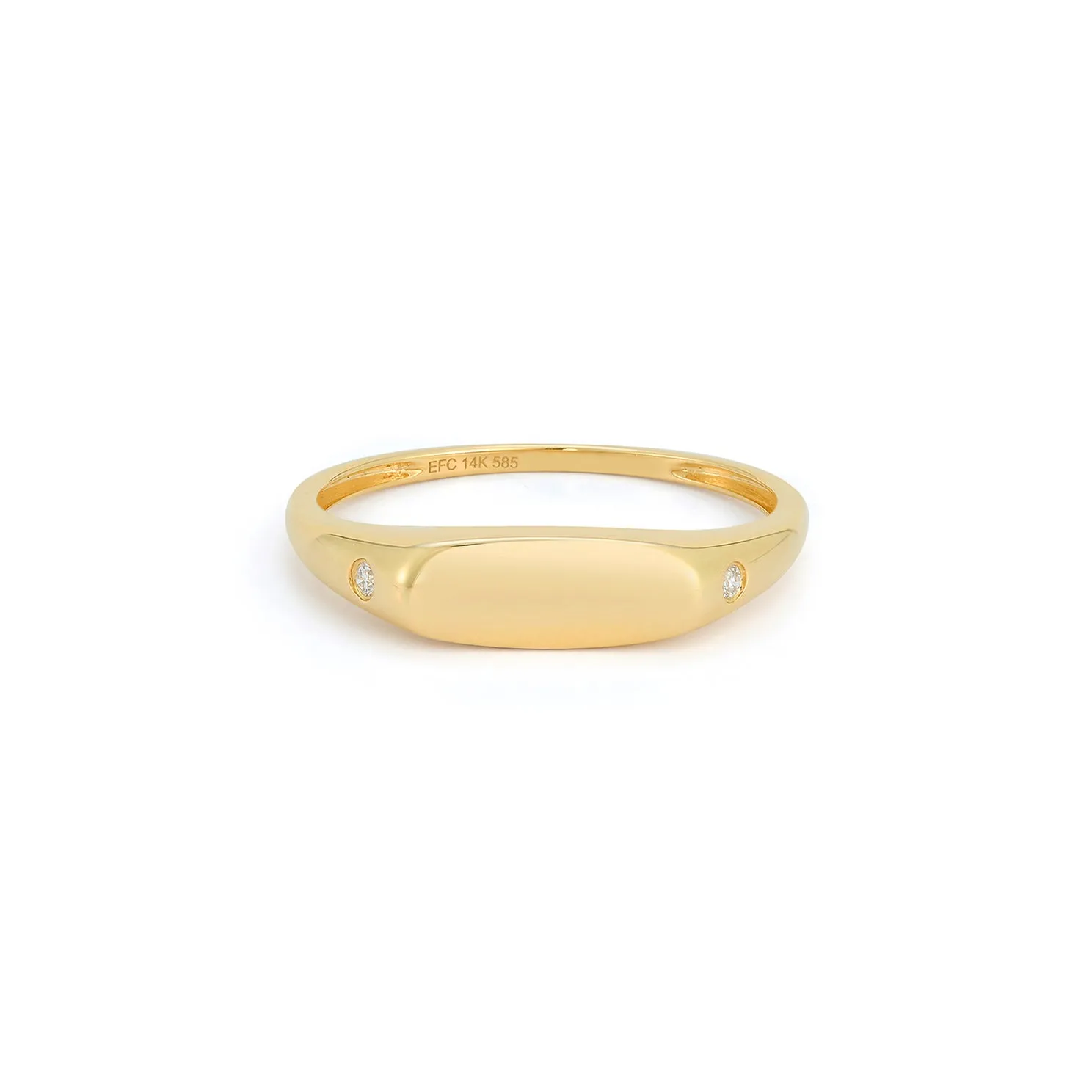 Gold Ring with Diamond Detail