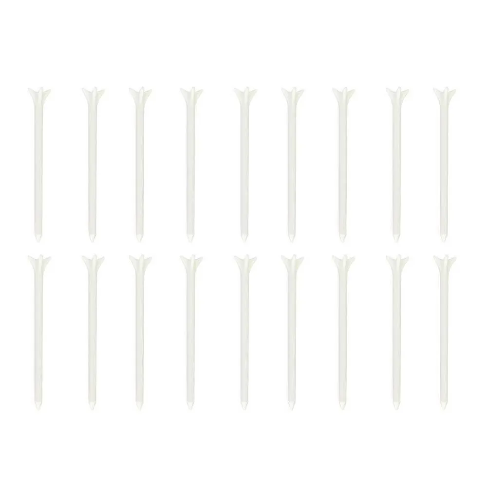 Golfedge 70mm Champ Fly White Plastic Tees (Pack of 30 Pcs)