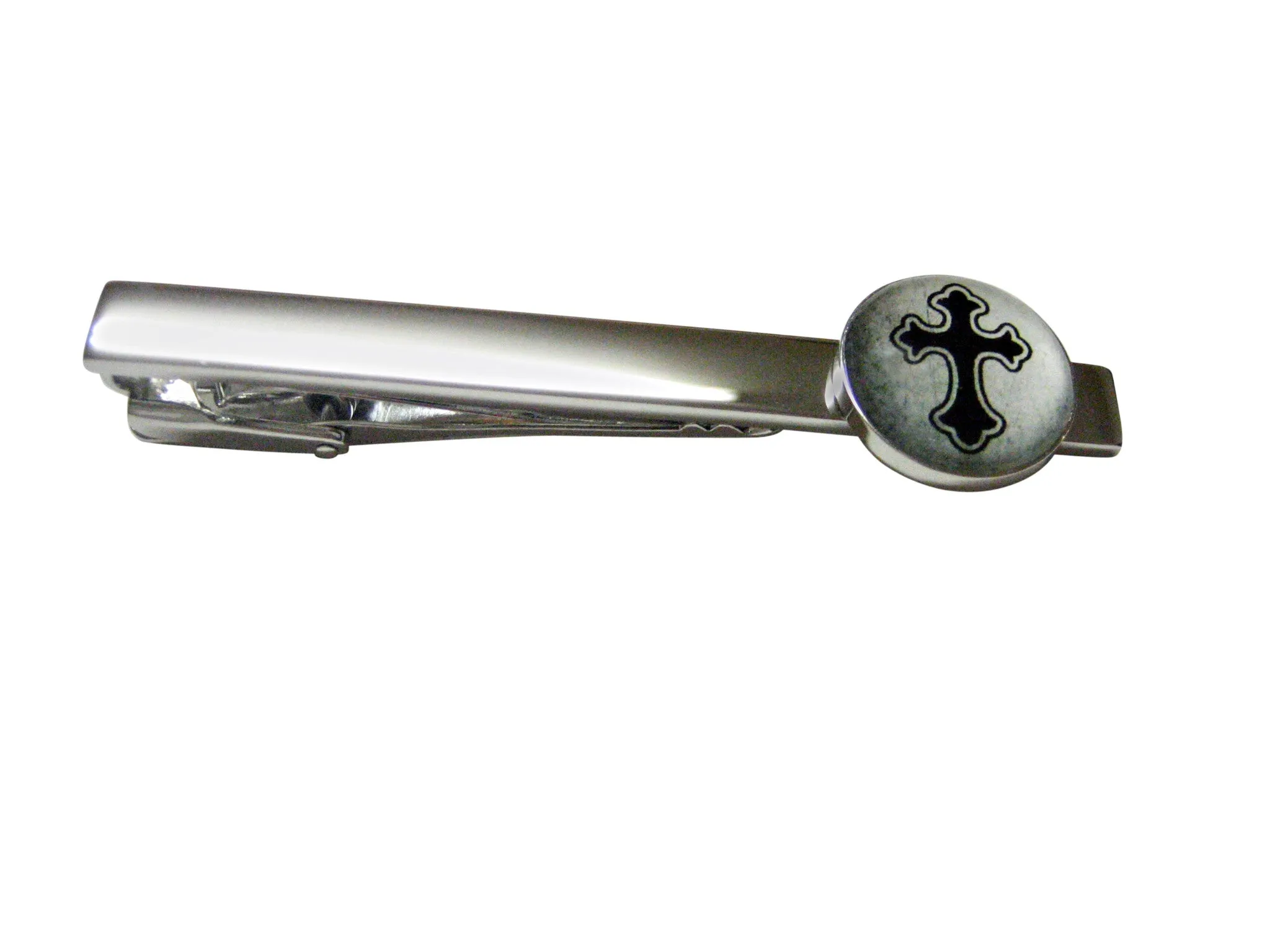 Gothic Cross Pendant Square Tie Clip