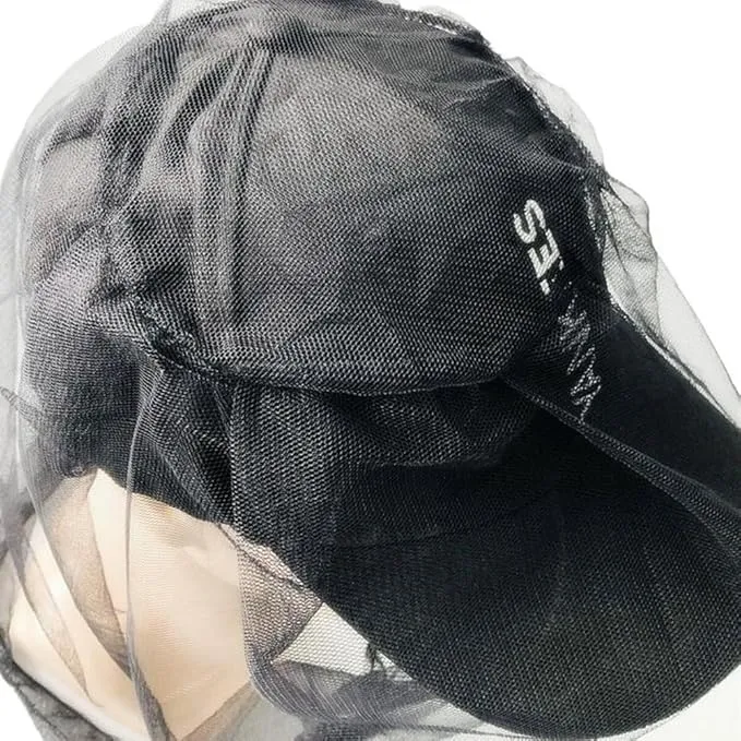 Gray Mosquito Net Mesh Face Neck Fly Netting Hood from Bugs Gnats No See Net for Outdoor Hiking Camping Climbing with Carry Bags Fits Most Sizes of Hats Caps Camping and Hiking Equipment