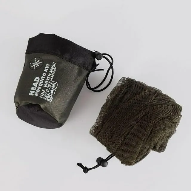 Gray Mosquito Net Mesh Face Neck Fly Netting Hood from Bugs Gnats No See Net for Outdoor Hiking Camping Climbing with Carry Bags Fits Most Sizes of Hats Caps Camping and Hiking Equipment