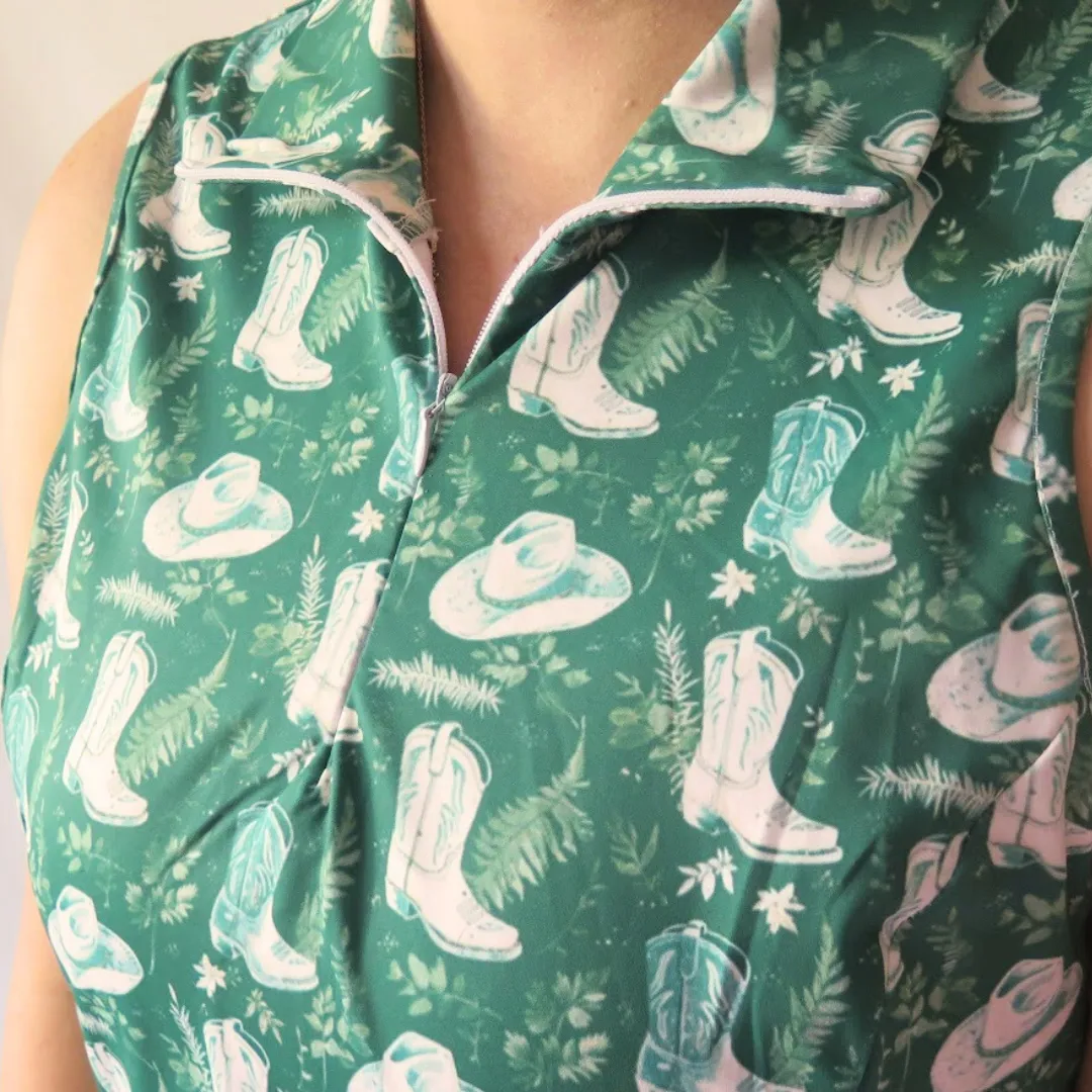 Green Cowboy Golf Dress