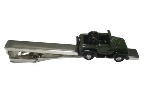 Green Toned Jeep Car Square Tie Clip