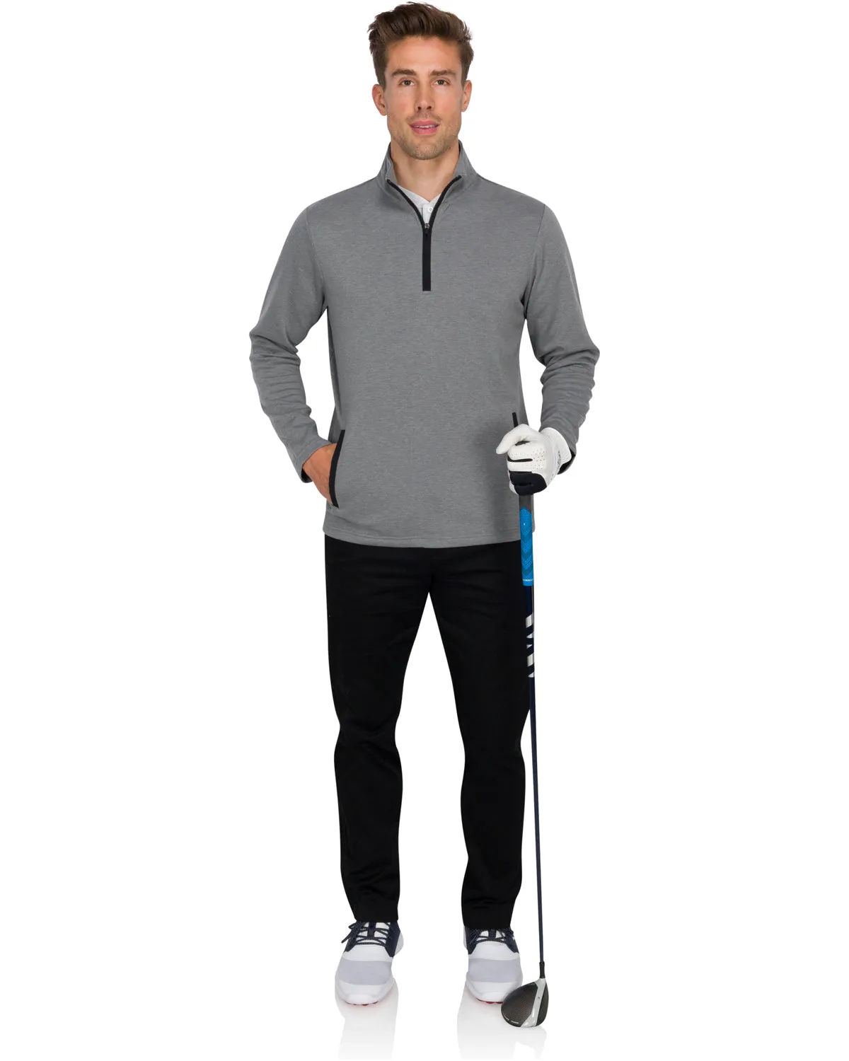 Half Zip Golf Pullover with Pockets