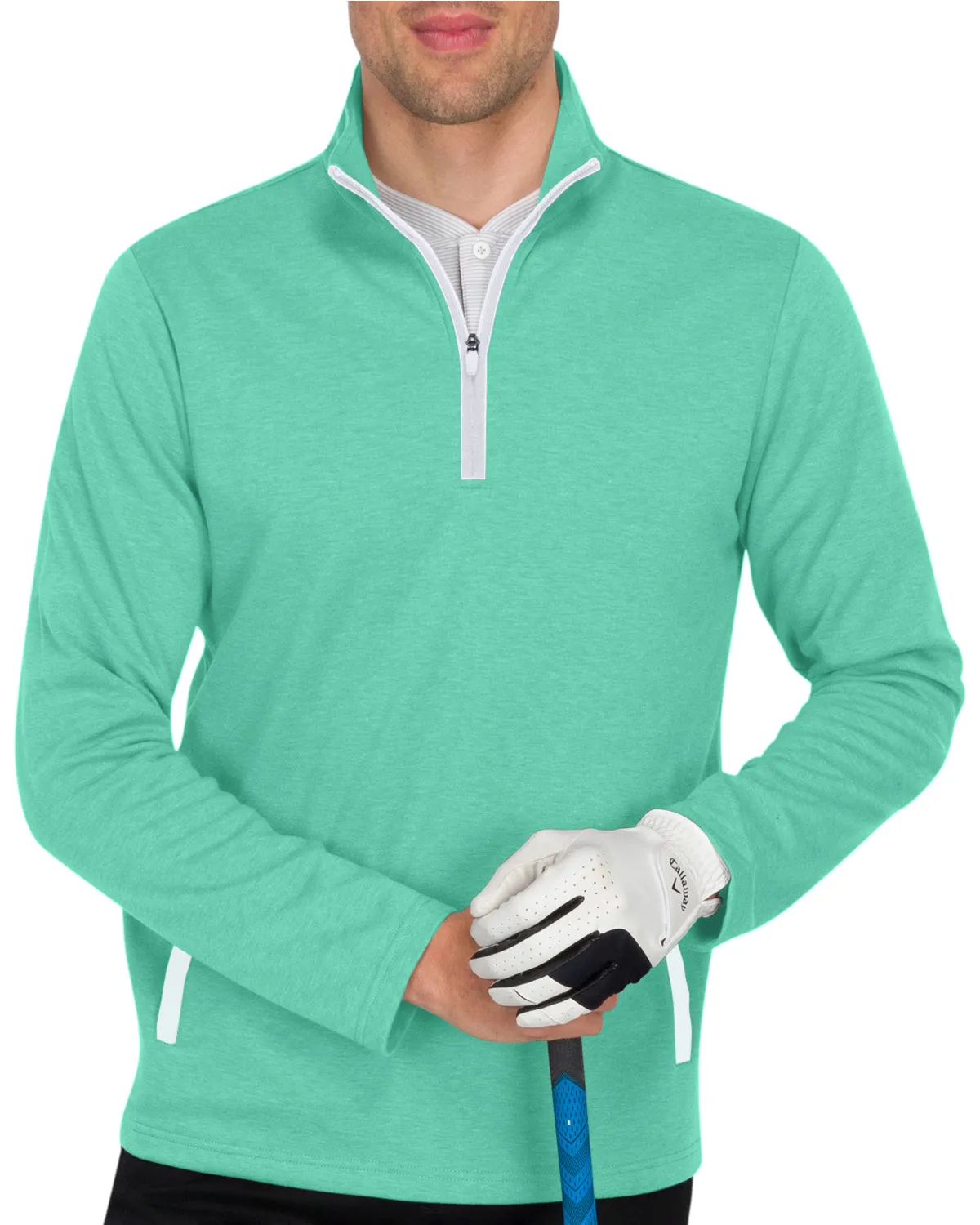 Half Zip Golf Pullover with Pockets