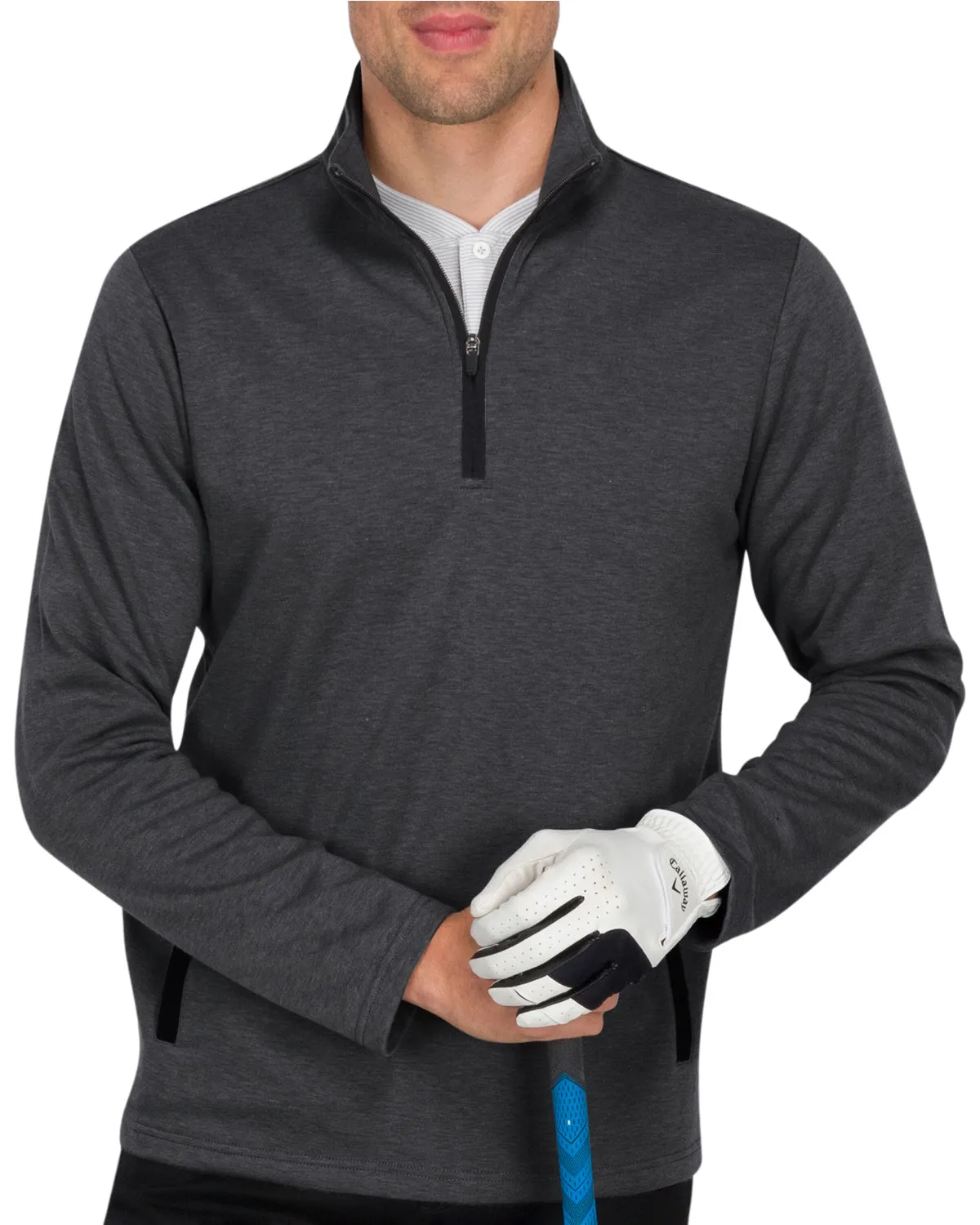 Half Zip Golf Pullover with Pockets