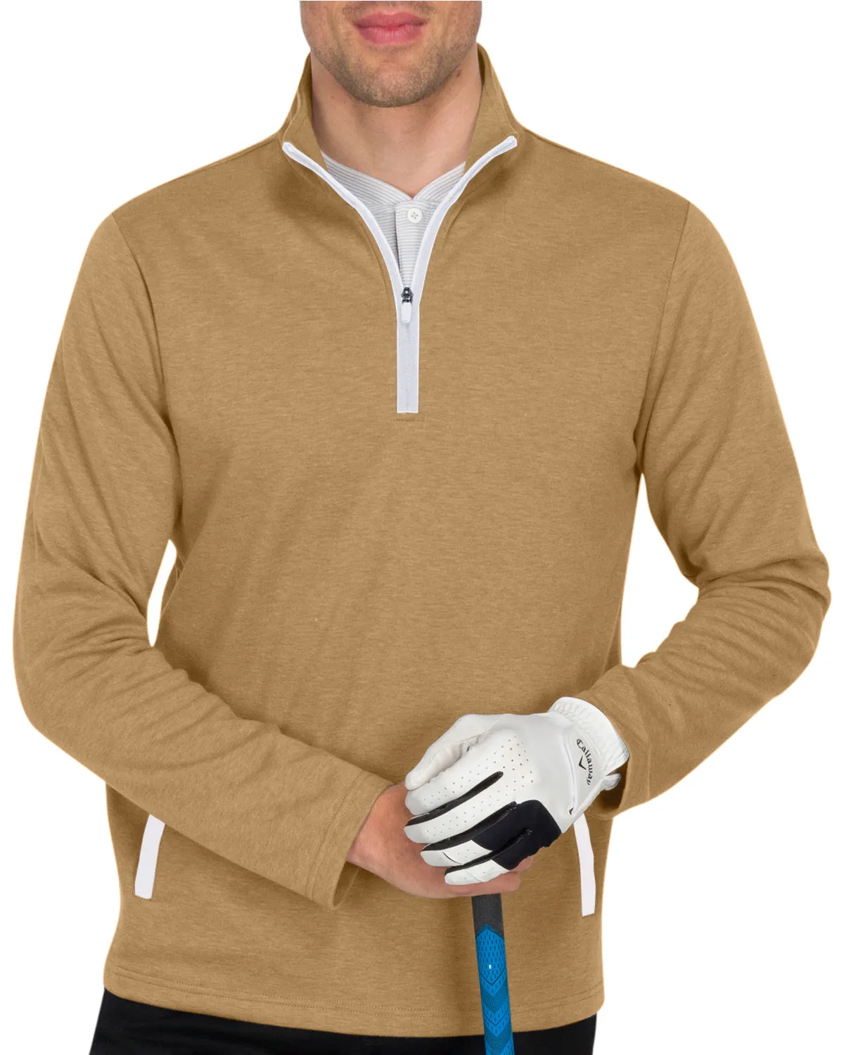 Half Zip Golf Pullover with Pockets