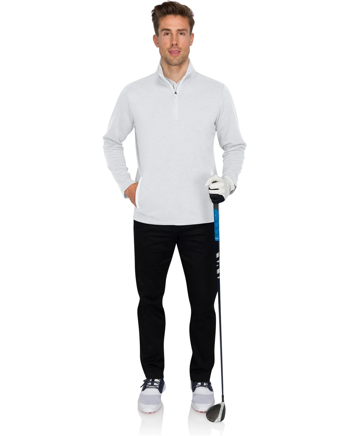 Half Zip Golf Pullover with Pockets