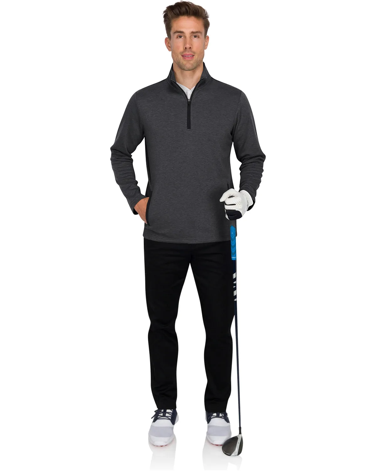 Half Zip Golf Pullover with Pockets