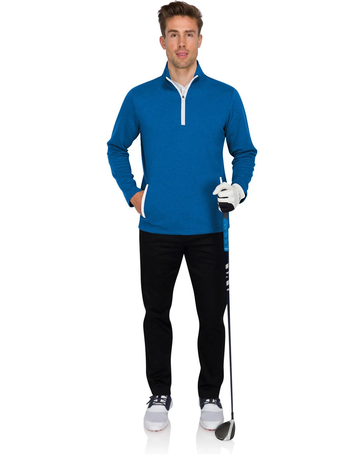 Half Zip Golf Pullover with Pockets