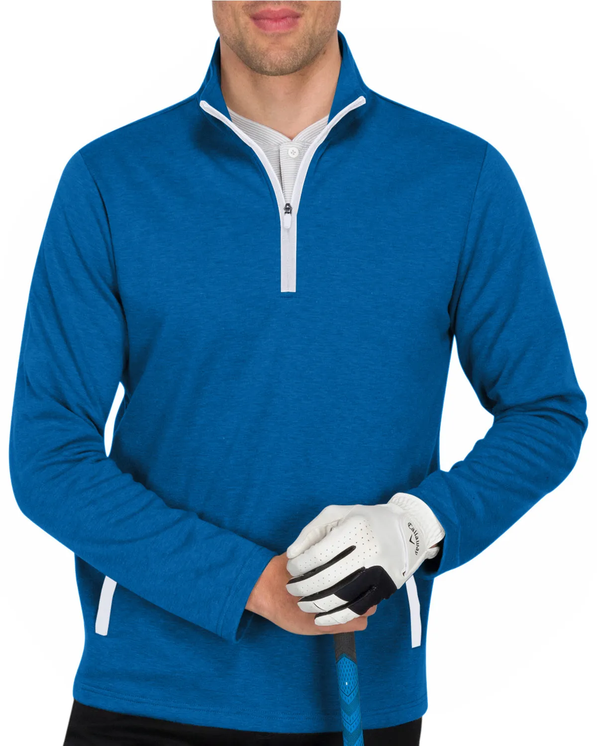 Half Zip Golf Pullover with Pockets