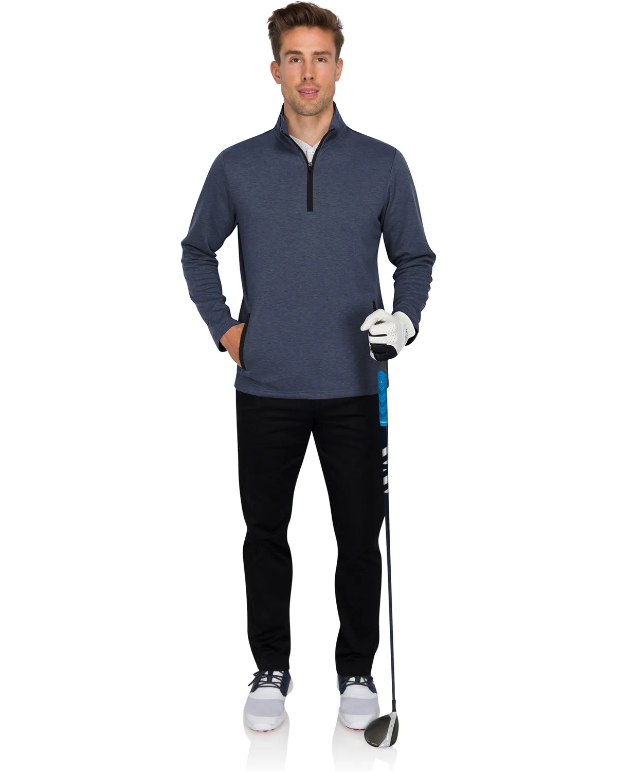 Half Zip Golf Pullover with Pockets