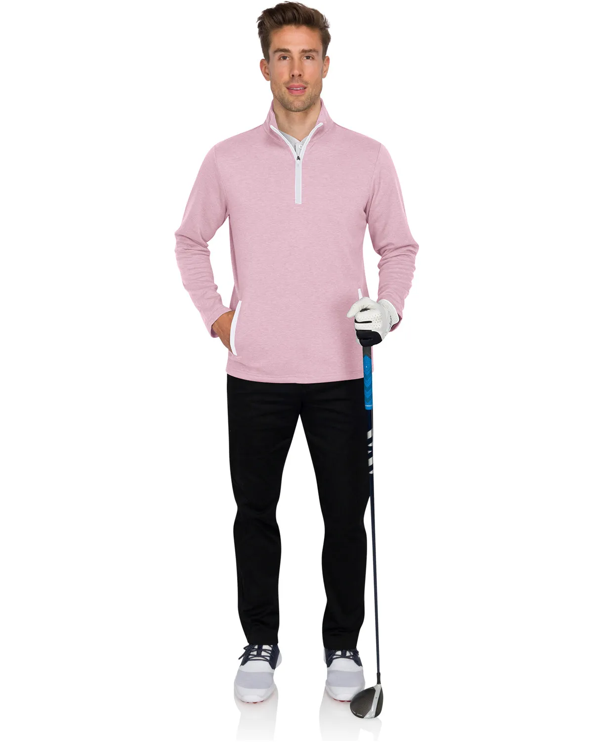 Half Zip Golf Pullover with Pockets