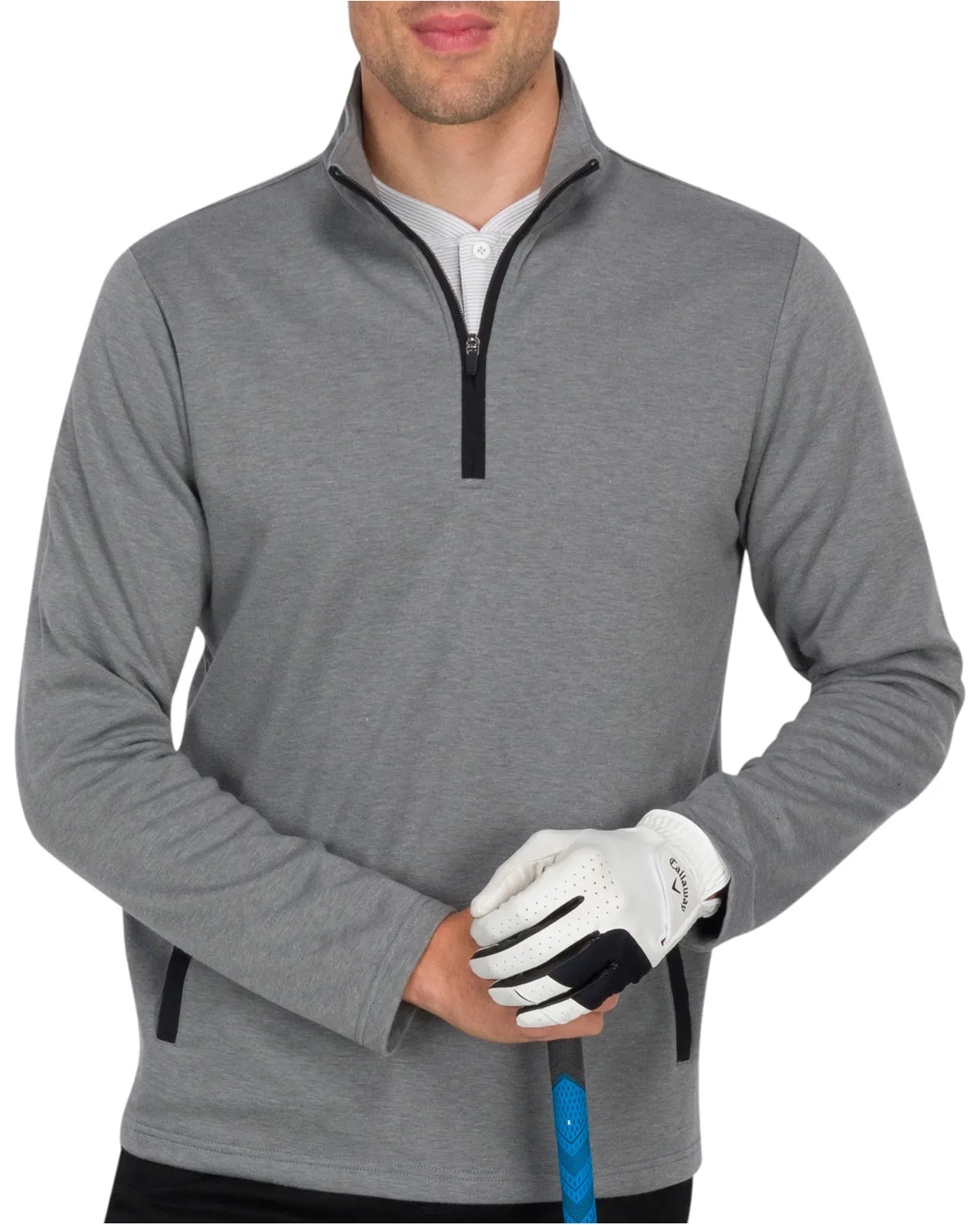 Half Zip Golf Pullover with Pockets