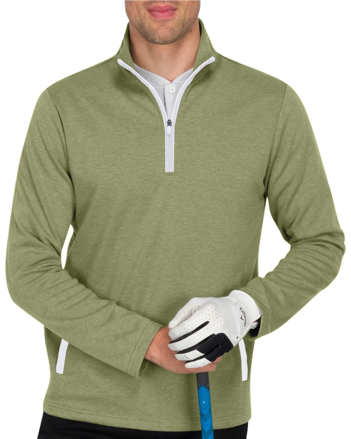 Half Zip Golf Pullover with Pockets