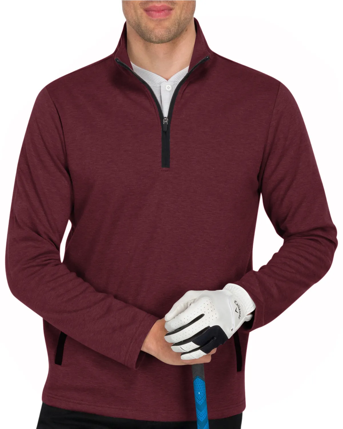 Half Zip Golf Pullover with Pockets