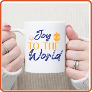 Hanukkah Mugs -11oz Coffee Mug | SEC Apparel | Joy to the World