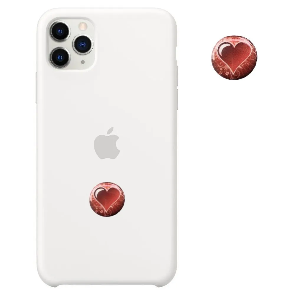 Heart Sticker on Shungite Disk (1 Decal) for Cell Phone Tablet XBox Router Charger