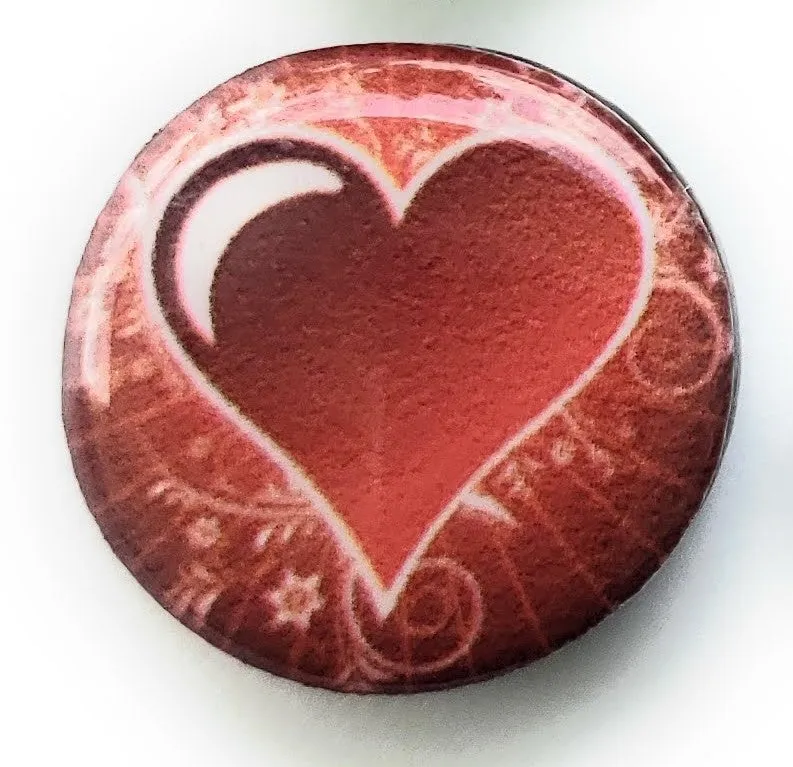 Heart Sticker on Shungite Disk (1 Decal) for Cell Phone Tablet XBox Router Charger