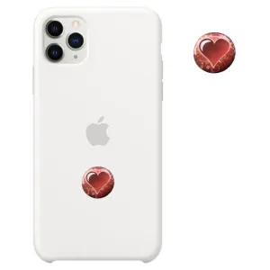 Heart Sticker on Shungite Disk (1 Decal) for Cell Phone Tablet XBox Router Charger