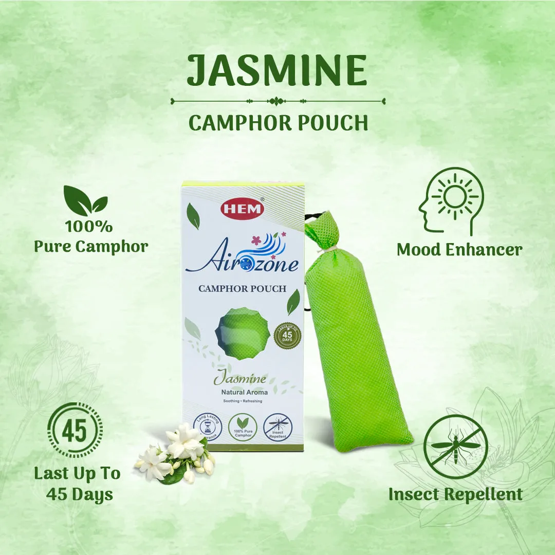 HEM Jasmine Camphor Pouch Pack of 2 (60g Each)