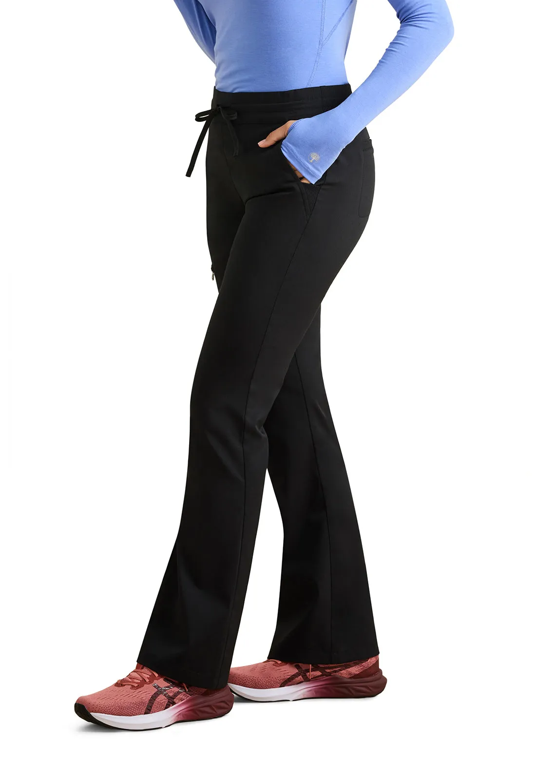 HH Purple Label Tessa Mid Rise Drawstring Boot Cut Pants Black