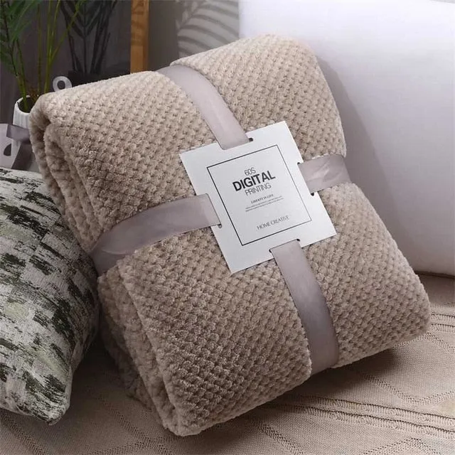 Home Textile polar microfiber blanket cover the bed 200x230cm large thick fleece sofa blanket pink small blanket for kids