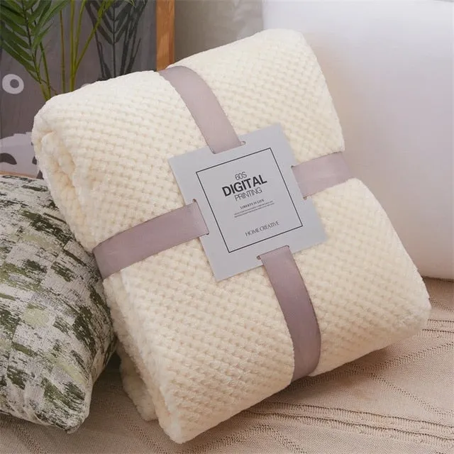 Home Textile polar microfiber blanket cover the bed 200x230cm large thick fleece sofa blanket pink small blanket for kids