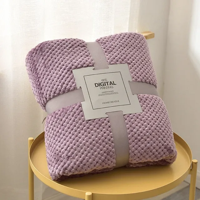 Home Textile polar microfiber blanket cover the bed 200x230cm large thick fleece sofa blanket pink small blanket for kids