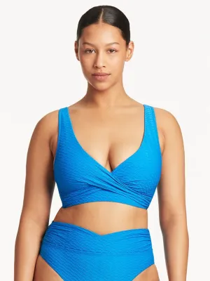 Honeycomb Cross Front Multift Top in Capri